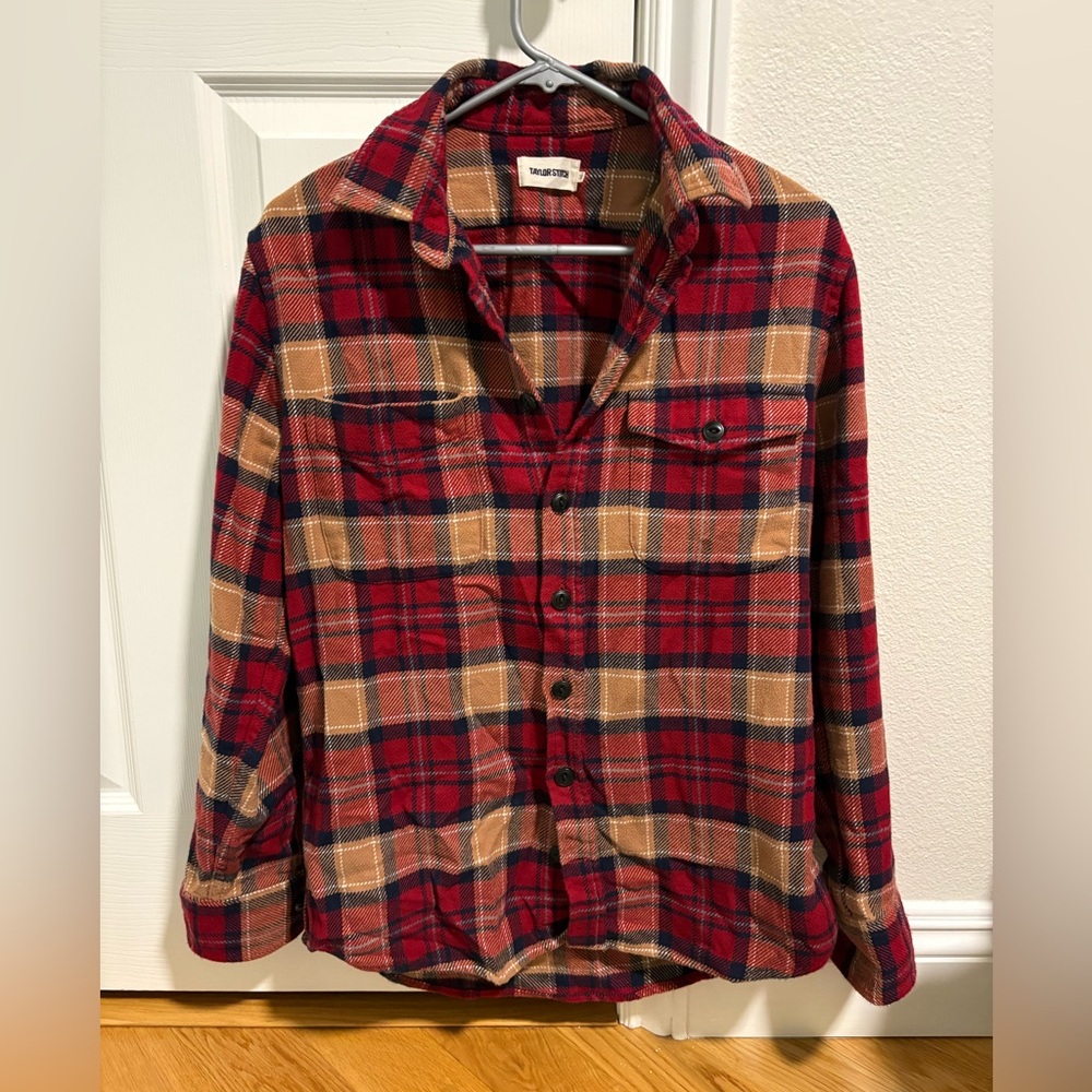 Taylor Stitch Crater Shirt - Cardinal Check - 38